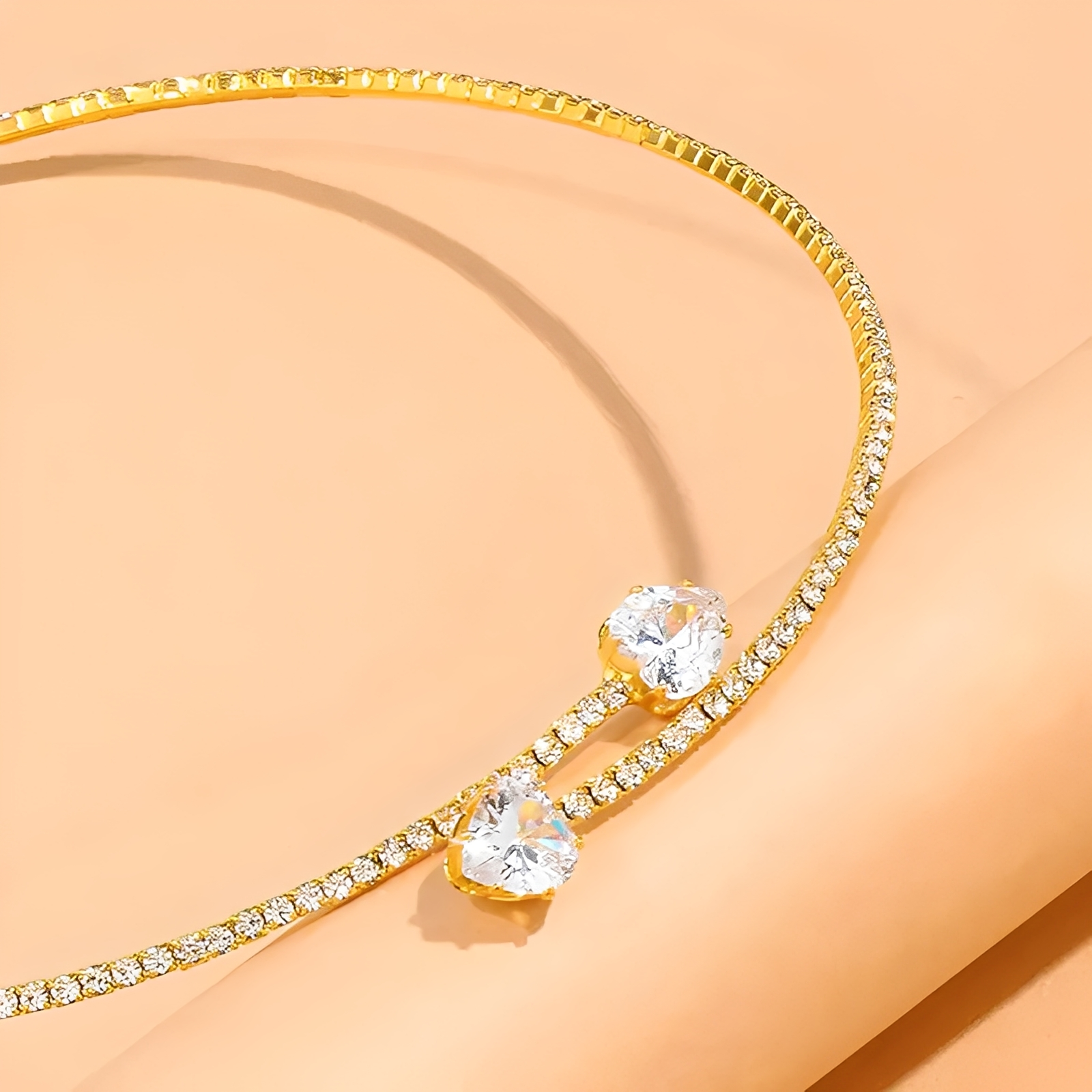 Olli – Halskette Offenes Herz mit Diamanten