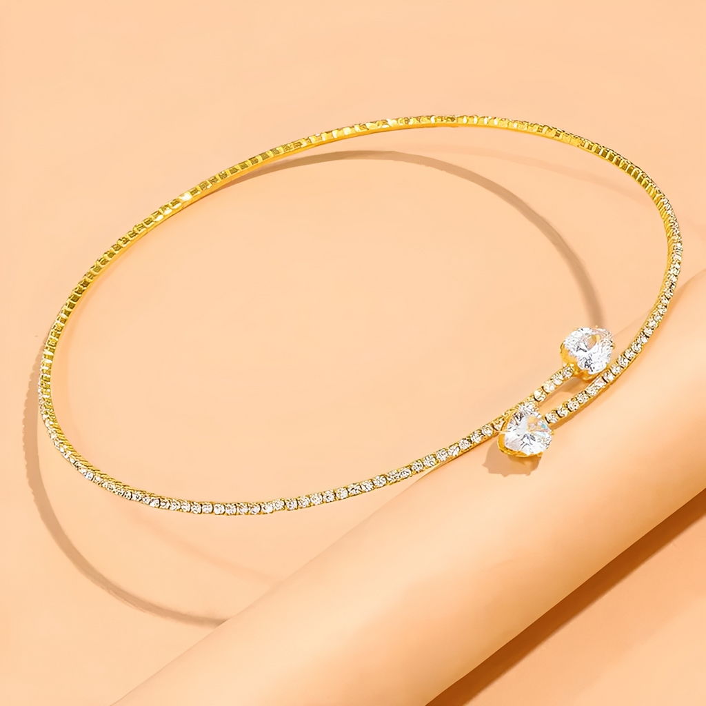 Olli – Halskette Offenes Herz mit Diamanten