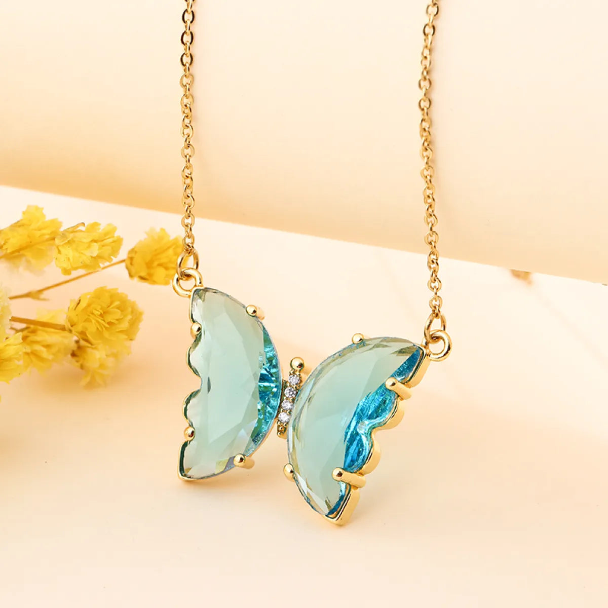 Bunte Petite Schmetterling Halskette