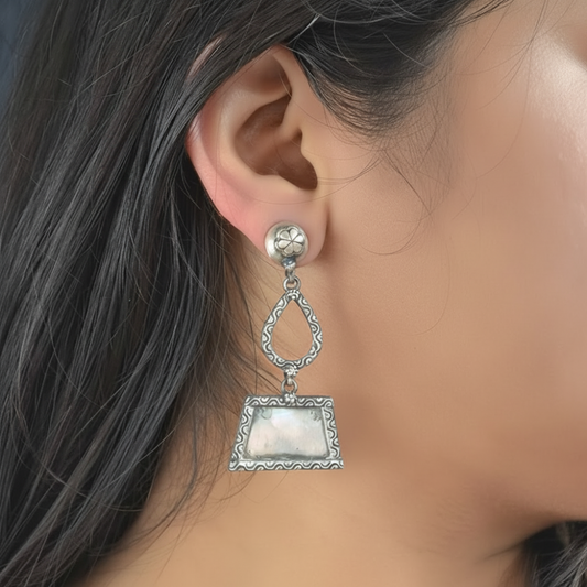 Vintage Silber-Drop-Ohrringe