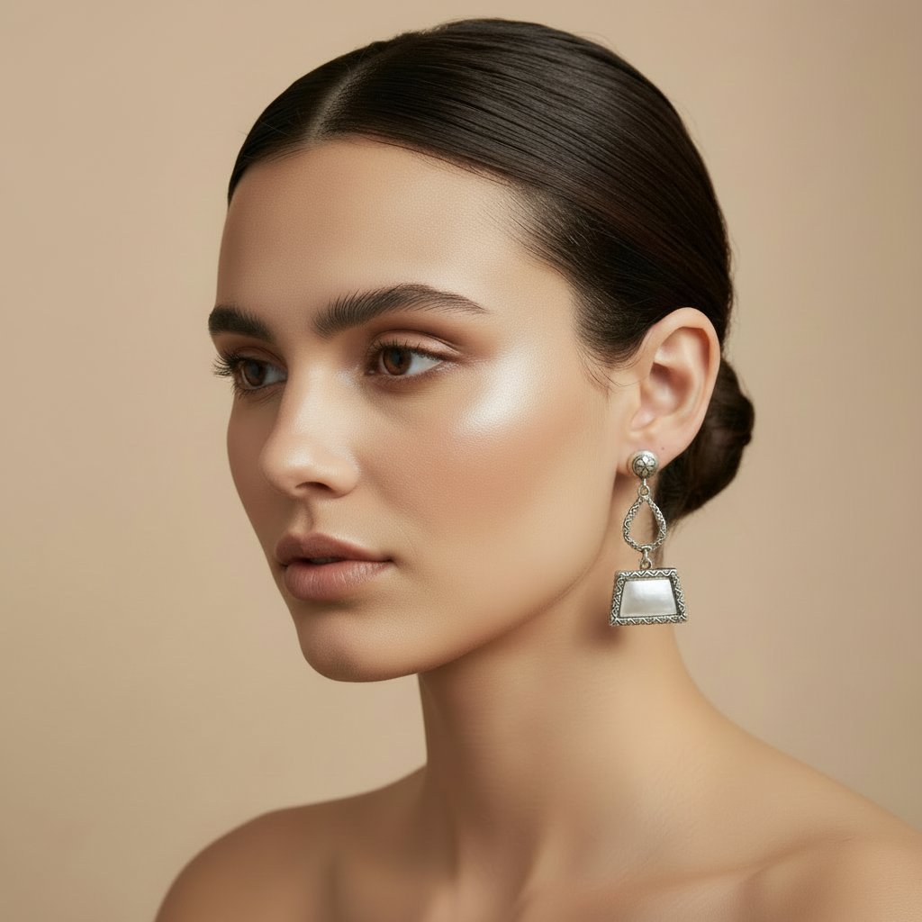 Vintage Silber-Drop-Ohrringe
