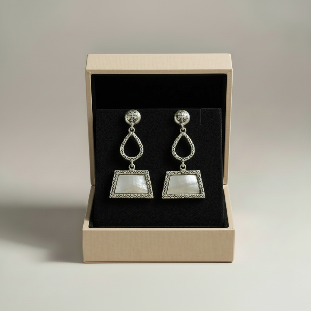 Vintage Silber-Drop-Ohrringe