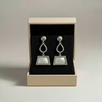 Vintage Silber-Drop-Ohrringe
