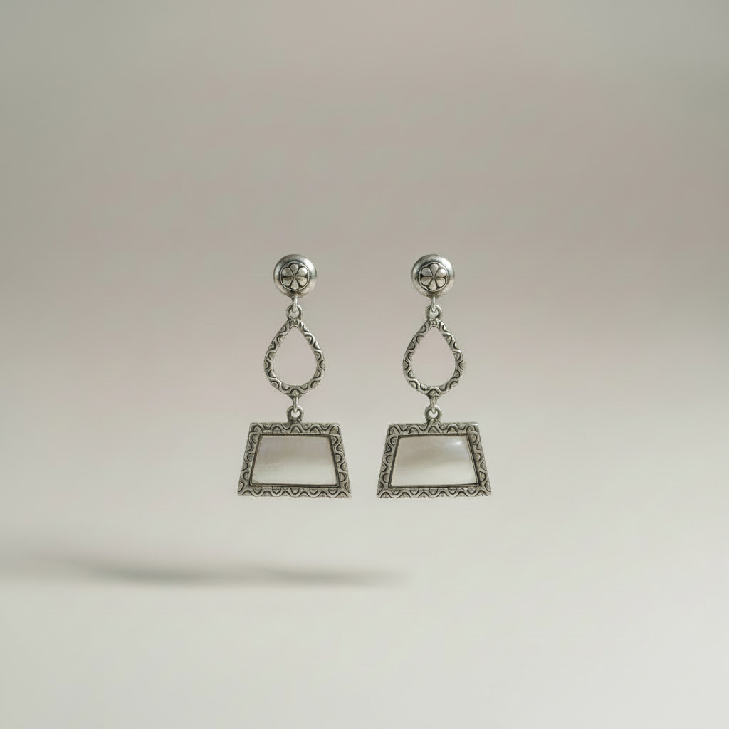 Vintage Silber-Drop-Ohrringe