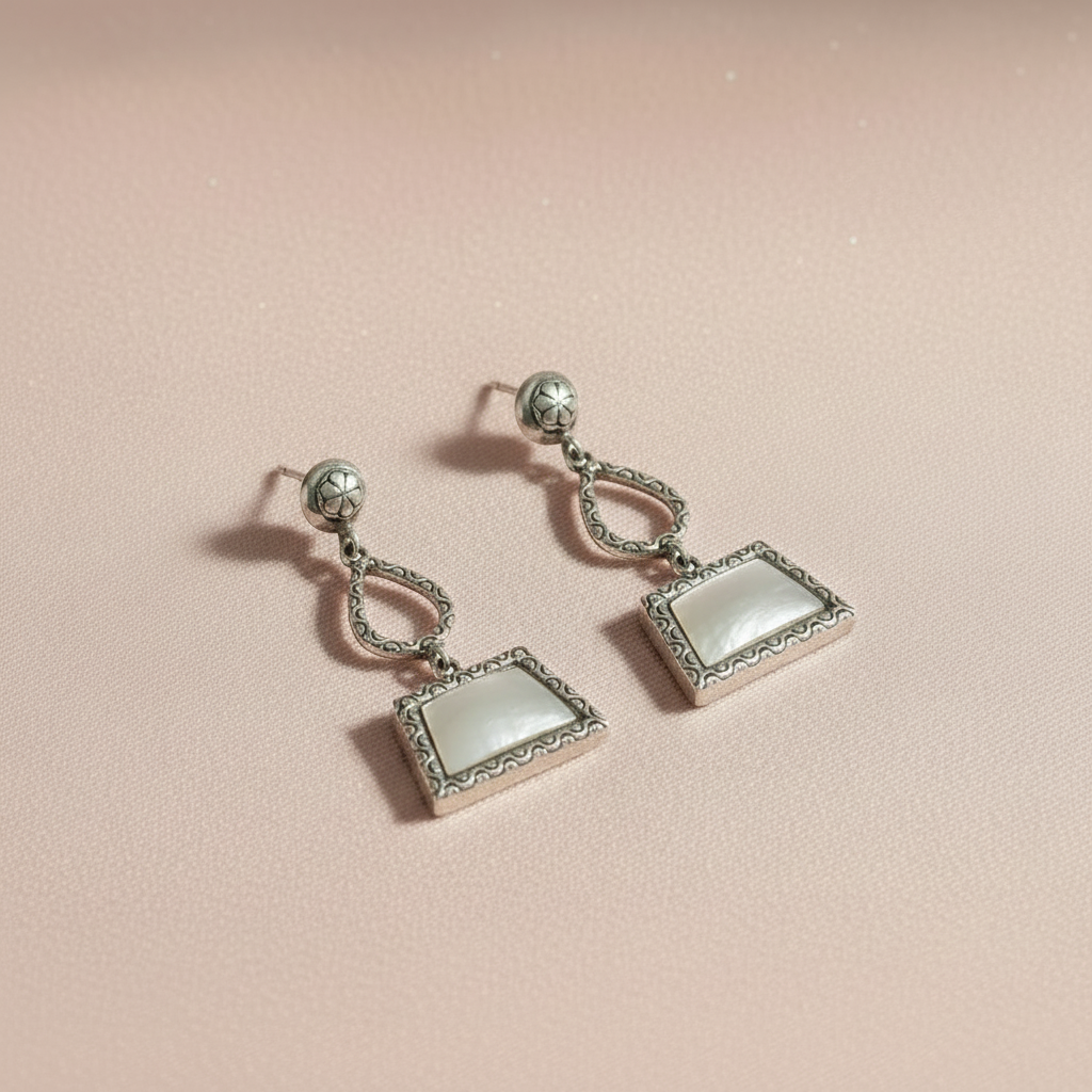 Vintage Silber-Drop-Ohrringe