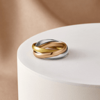 Elena – Stilvoller Dreifachring in drei Farben