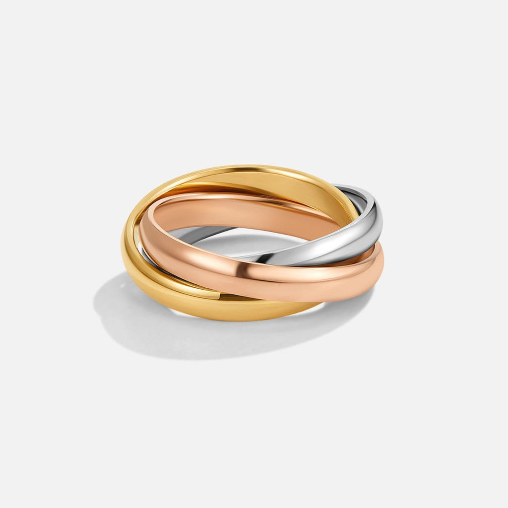 Elena – Stilvoller Dreifachring in drei Farben