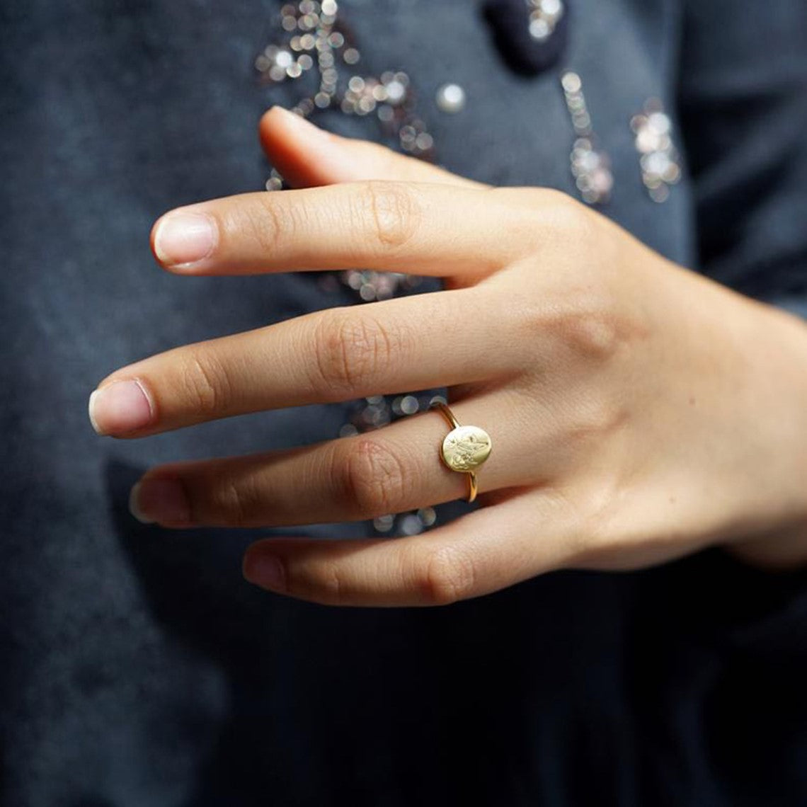 Geburtstagsblume Ring - Personalisierter zierlicher Ring