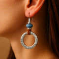 Mira – Silberne runde Ohrringe im Boho-Vintage-Look
