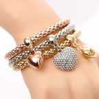 Aria – Armband aus Metall mit festen Herzen