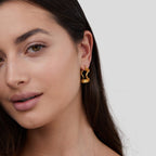 Anja – Goldene Kreolen mit gewelltem Design