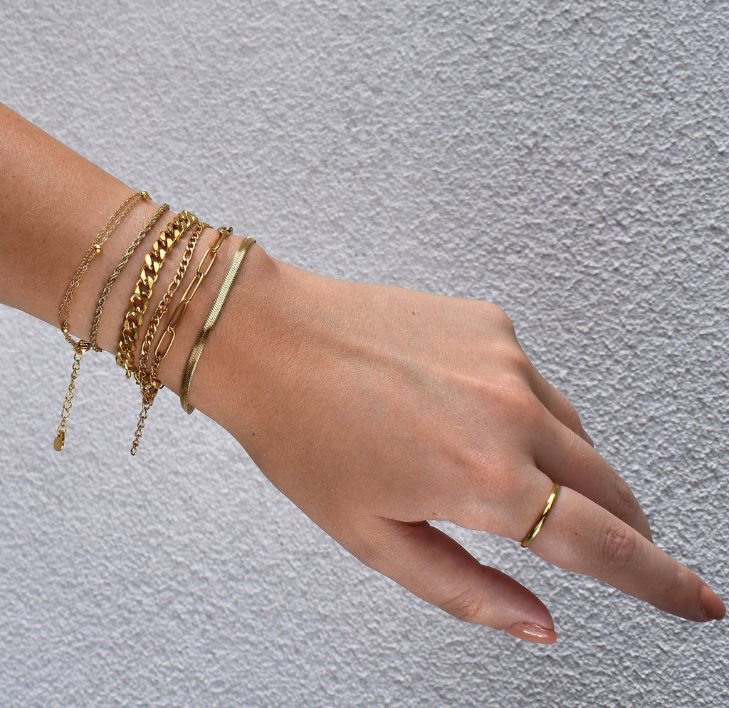 Becca – Armband Schlangen Kette in Gold