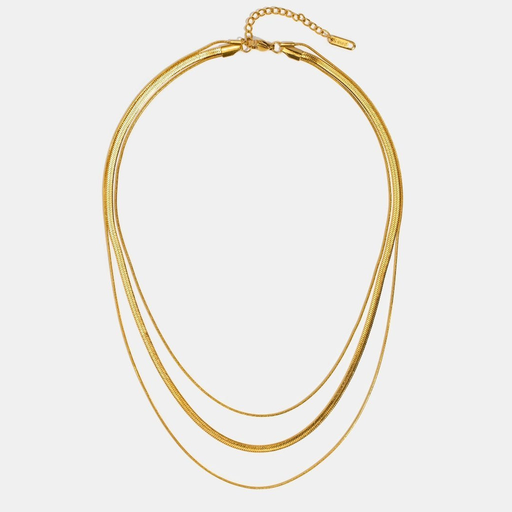 Agot – Mehrschichtige Halskette in Gold