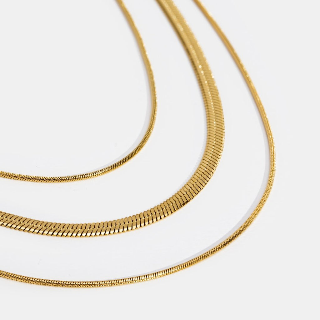 Alix – Mehrreihige Kette in Gold