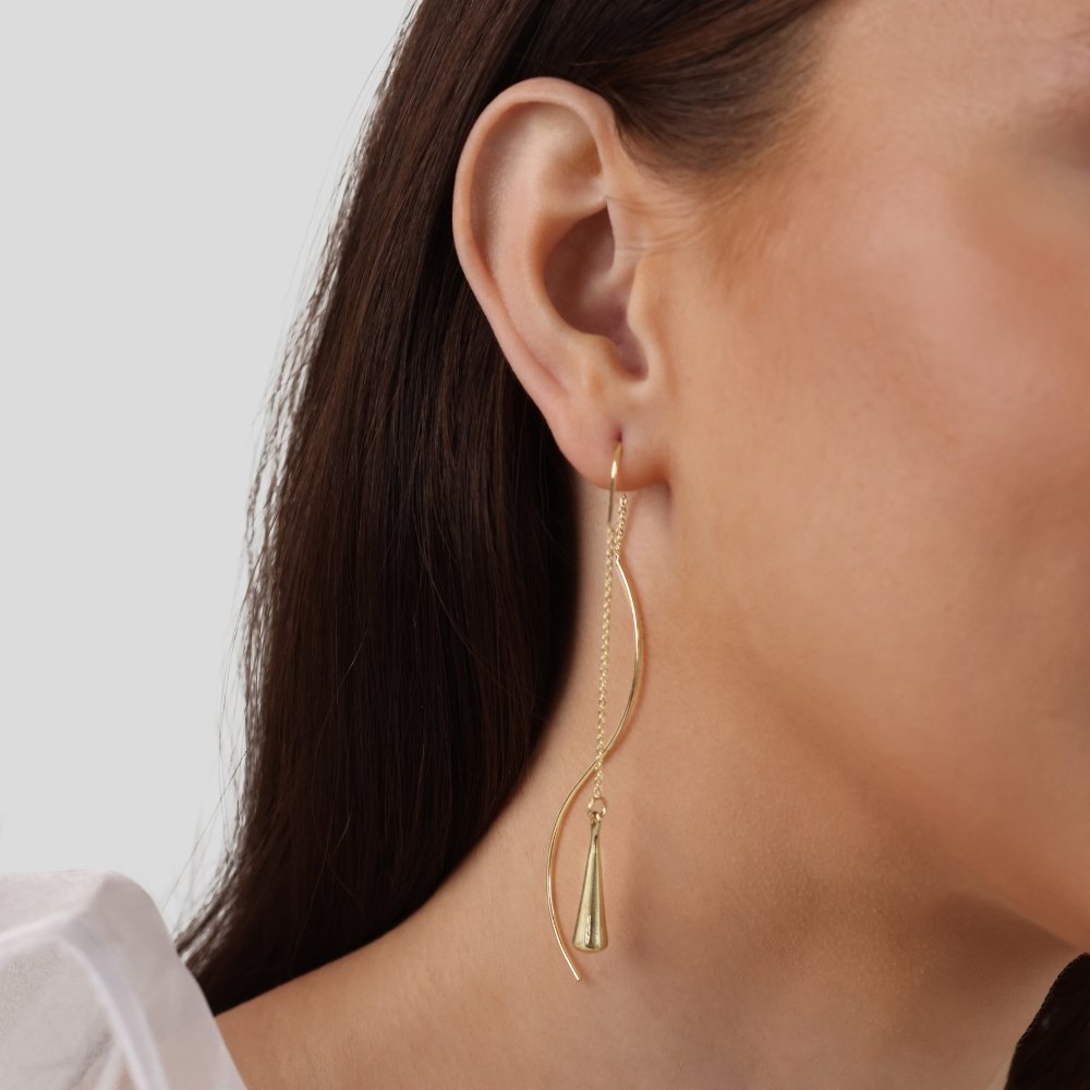 Amaris – Ohrringe mit goldenen Tropfen und Quasten