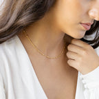 Satelliten Choker Halskette - Goldene Luxuskette