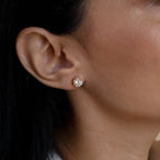 Zeitlose Diamant-Ohrstecker - Ohrringe mit rundem Stein