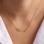 Frosted Letter Halskette - Signature Halskette