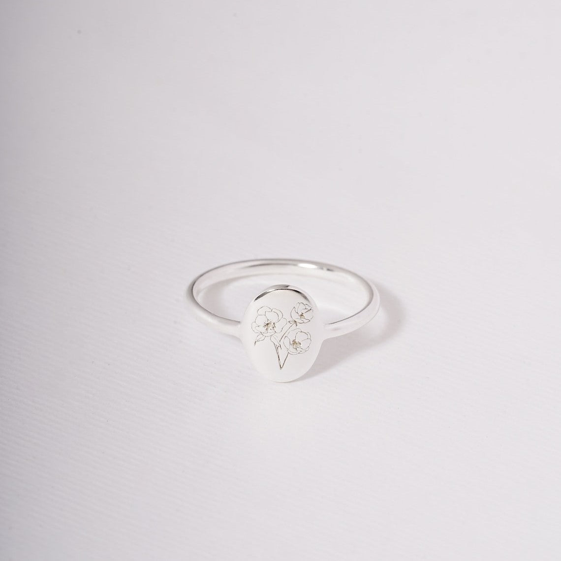 Geburtstagsblume Ring - Personalisierter zierlicher Ring