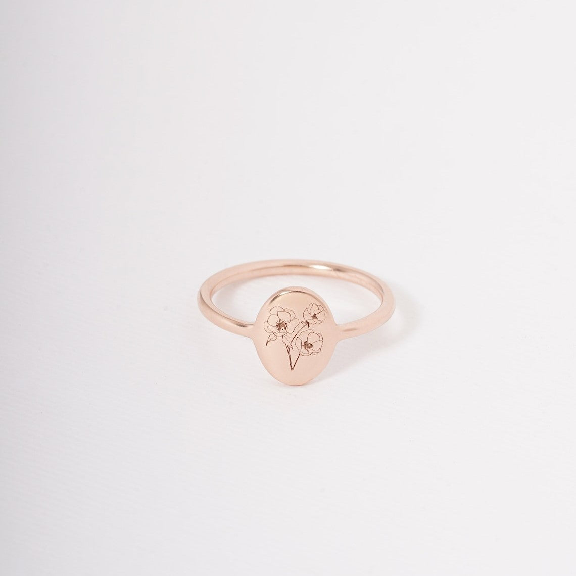 Geburtstagsblume Ring - Personalisierter zierlicher Ring