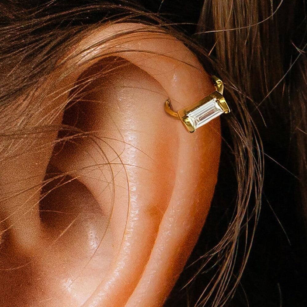 Ohrspange mit Diamanten - Baguette-Ohrringe