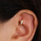 Ohrspange mit Diamanten - Baguette-Ohrringe