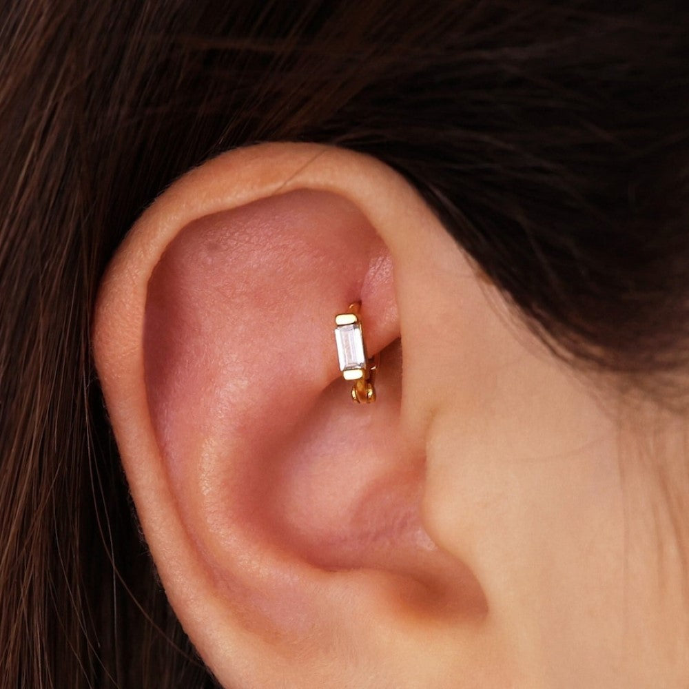 Ohrspange mit Diamanten - Baguette-Ohrringe