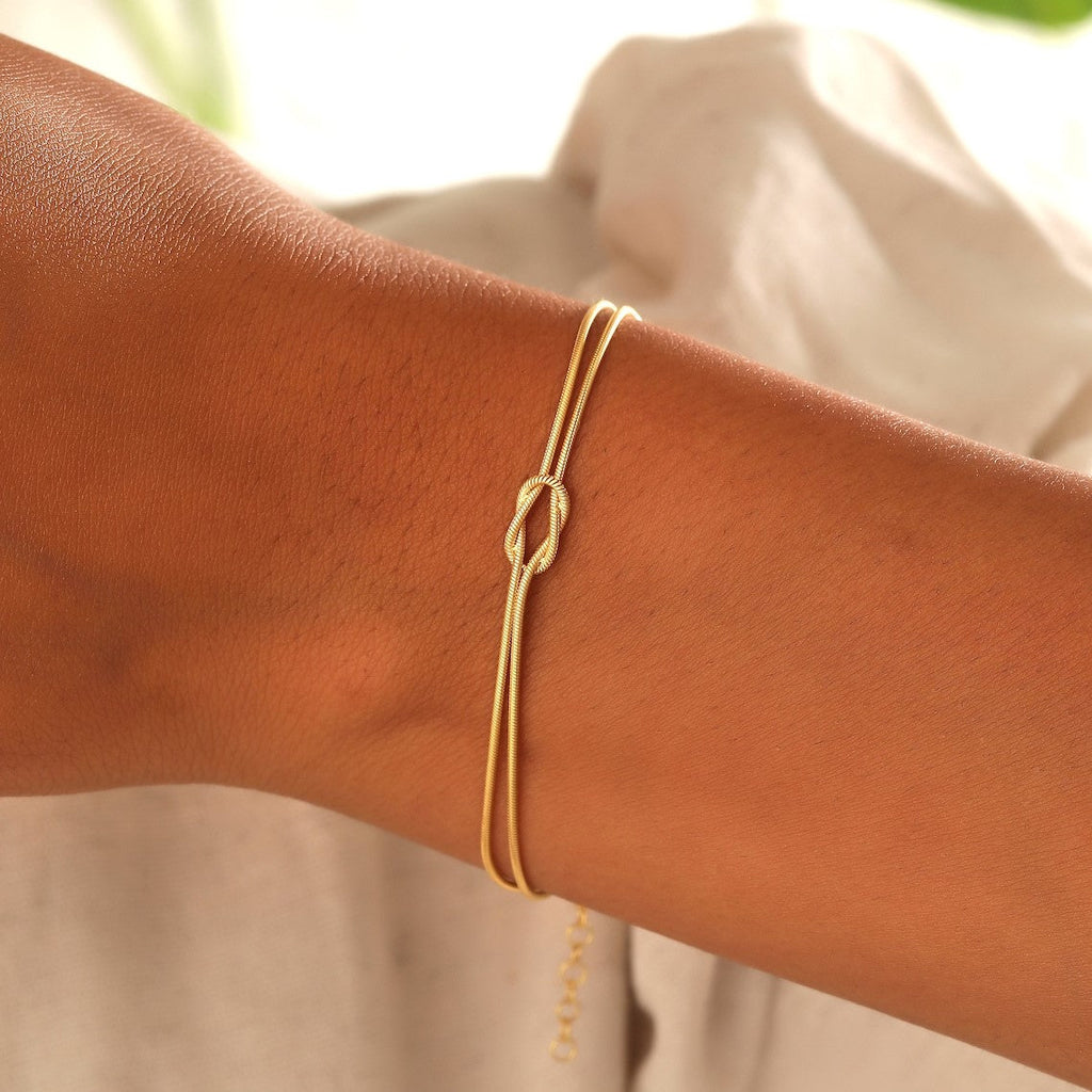 Knoten-Armband - Schlangenketten-Knoten-Armband