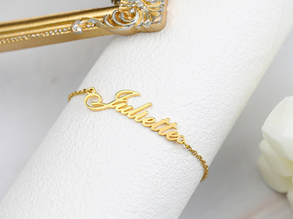 Personalisierte Goldene Namens-Fußkette - Mit deinem Namen