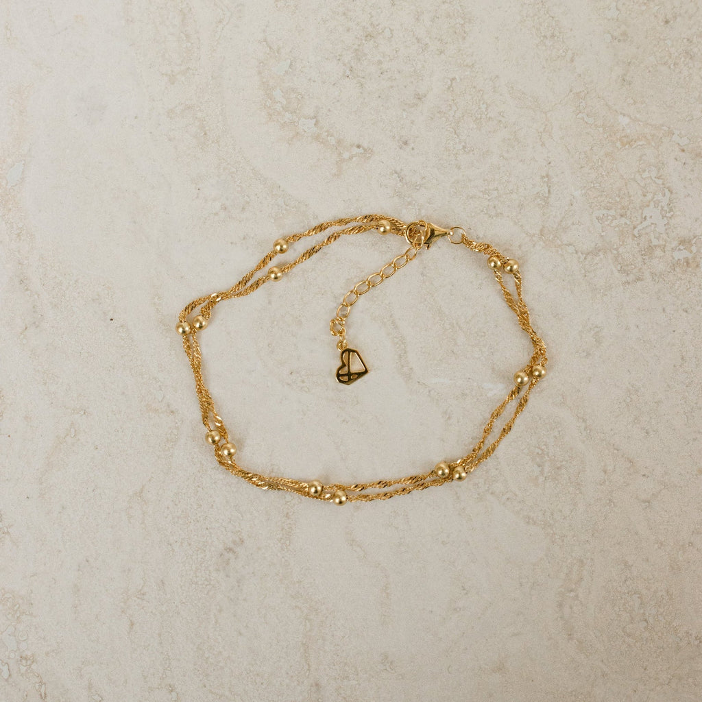 Ripple Bead Doppelkette - Lagen-Armband