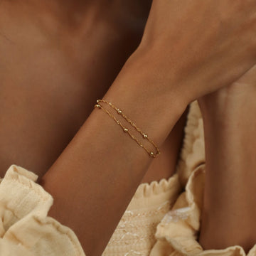 Ripple Bead Doppelkette - Lagen-Armband