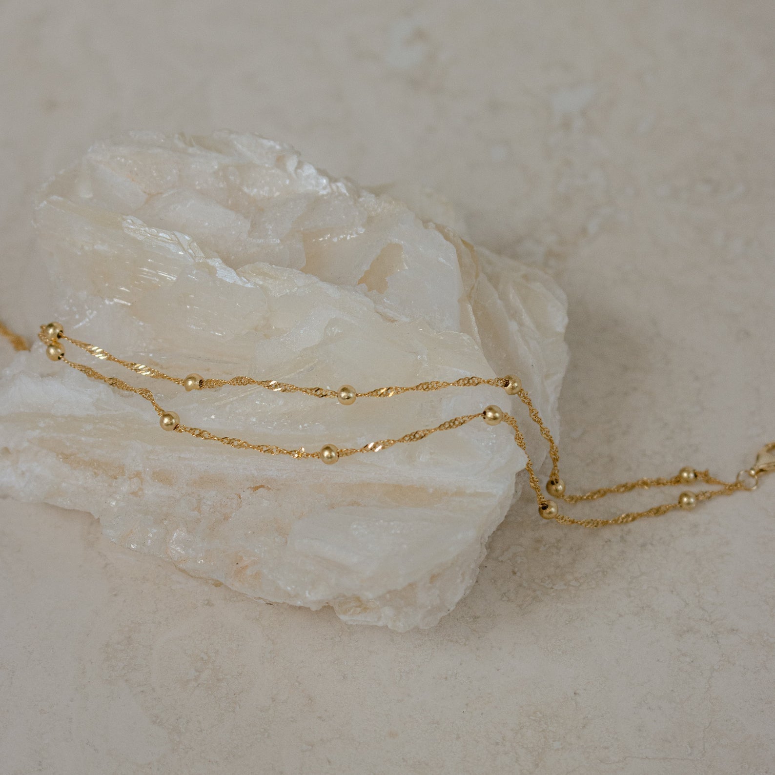 Ripple Bead Doppelkette - Lagen-Armband