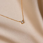 Filigrane Diamant-Halskette - Halskette mit Steindekor