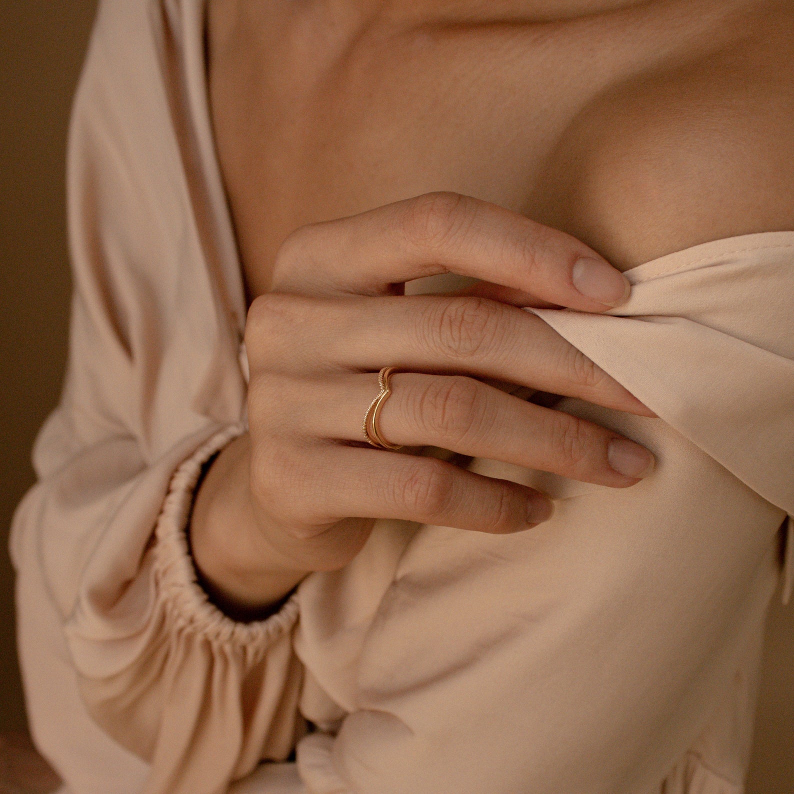 Eva – Set von Geschwungenen Stapelringen