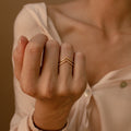 Eva – Set von Geschwungenen Stapelringen