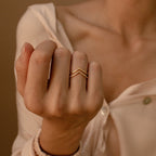 Eva – Set von Geschwungenen Stapelringen