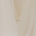 Marquise Diamant-Halskette - Eingelassener Marquise Stein