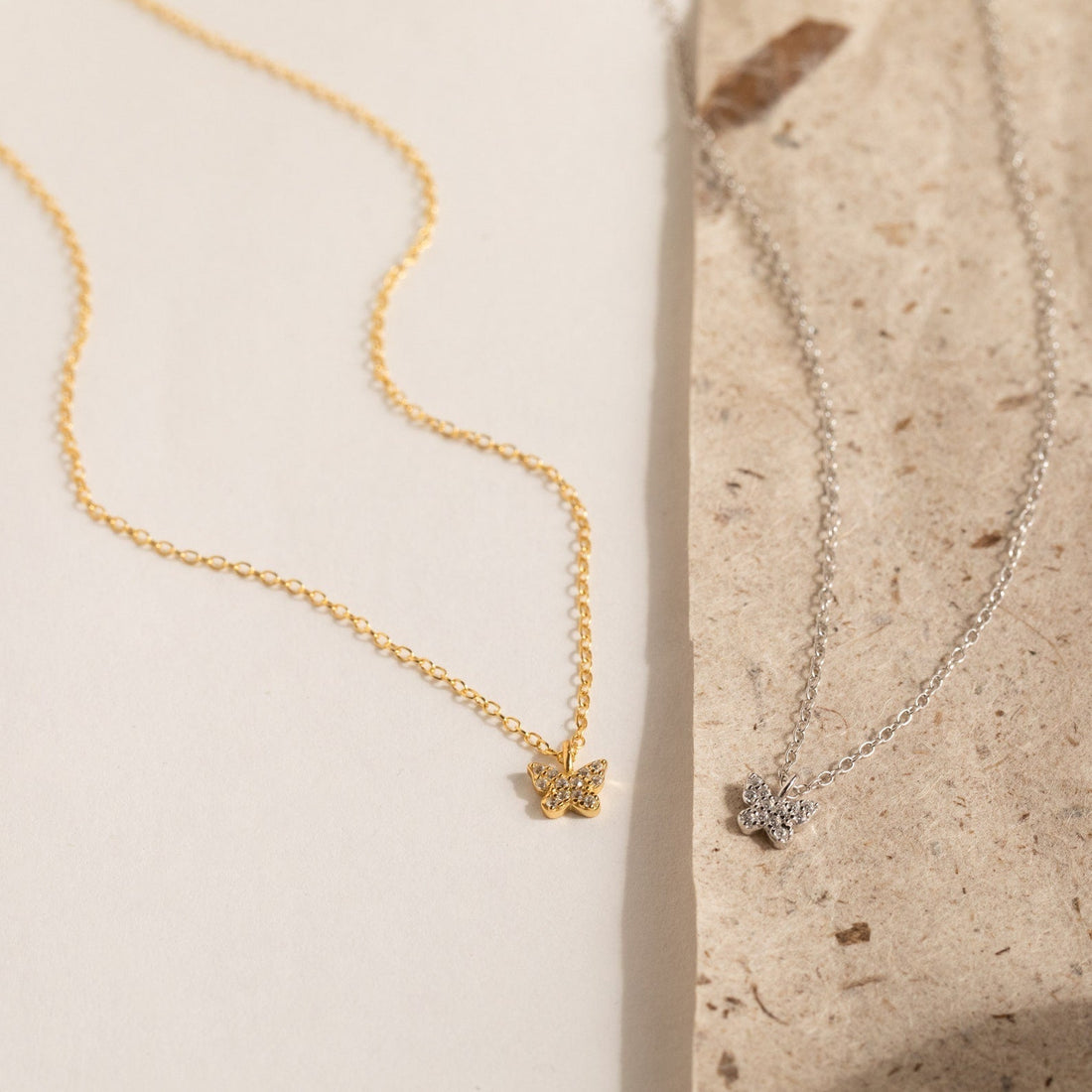 Mandy – Halskette mit Schmetterling-Pavé