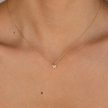 Mandy – Halskette mit Schmetterling-Pavé