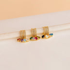 Geburtsstein Tropfen Huggies - Strass-Ohrringe