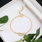 Minimalistische Herz Fußkette - Herz-Glieder-Fußkette