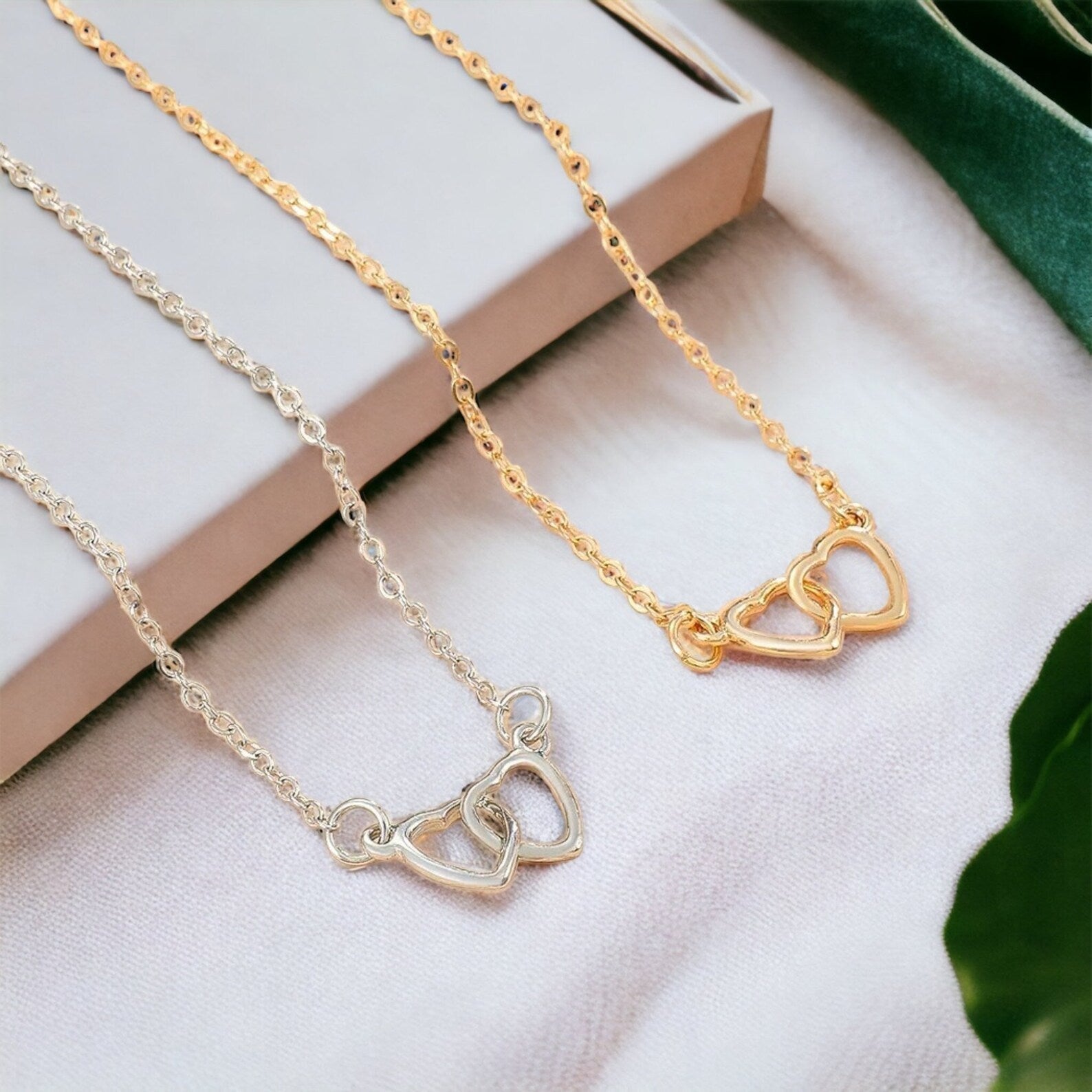 Minimalistische Herz Fußkette - Herz-Glieder-Fußkette