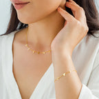 Armband mit Doppelinitialen - Doppeltes Liebesherz-Armband für Sie