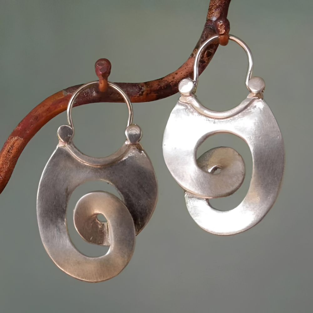 Damen Spiral-Ohrringe im Vintage-Stil