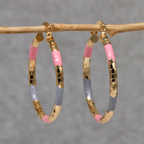 Delphine – Vintage Gold Ohrringe mit Farben