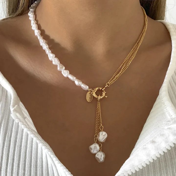 Ella – Kette Gold & Stilvolle Perlen