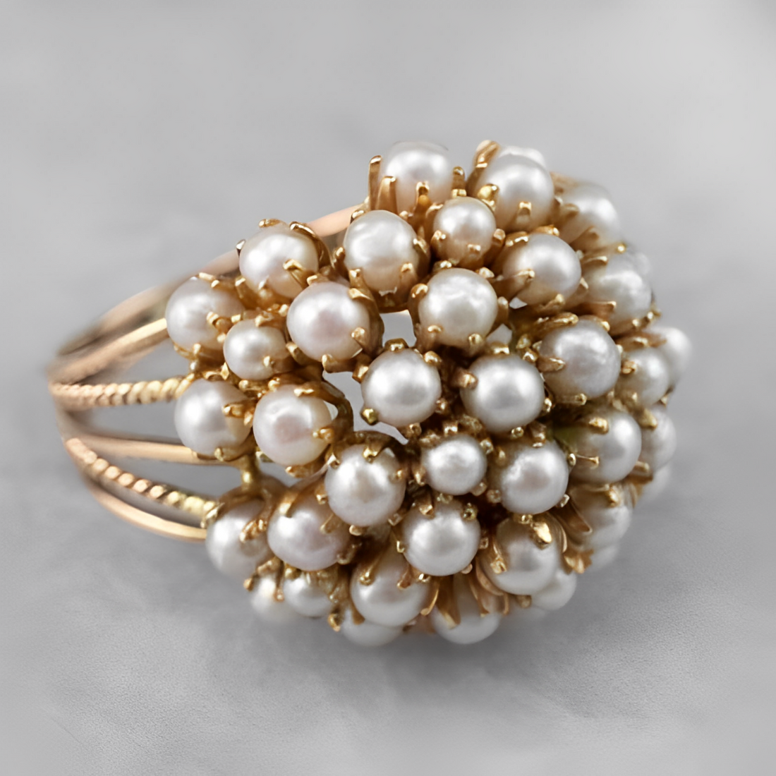 Sharnie – Ring mit Eingefassten Perlen