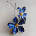 Bliss – Vintage-Ohrringe mit blauen Blumen