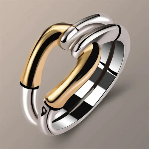Althéa – Vintage-Ring mit Knoten-Design in Gold und Silber