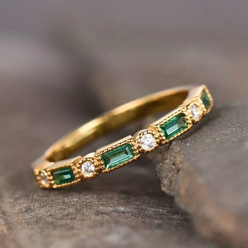 Crista – Grüner Statement-Ring